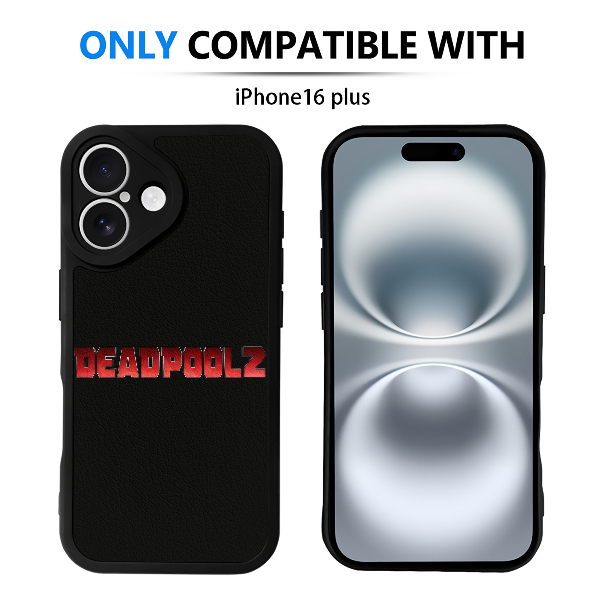 （画像用） Deadpool デッドプール 【iPhone 16シリーズ対応】シリコンスマホケース（レザー調） 材質：シリコン